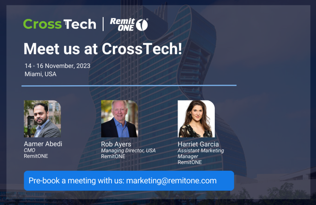 RemitONE Attending Crosstech event 2023