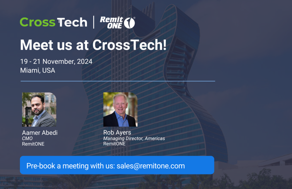 RemitONE team at CrossTech World 2024 networking event